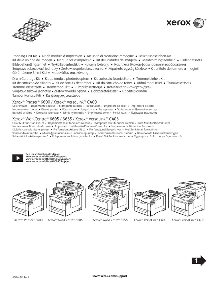 Imaging Unit Kit Drum Cartridge Kit | PDF