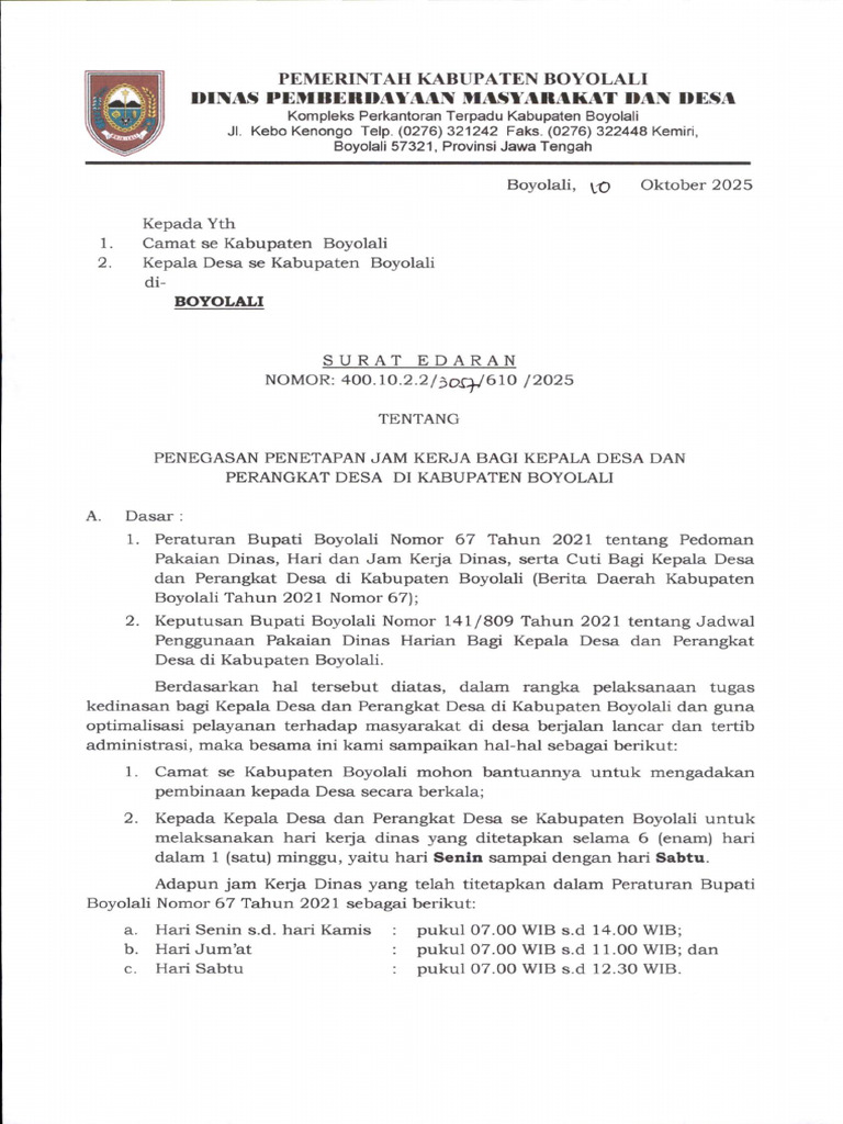 Surat Edaran 2 | PDF