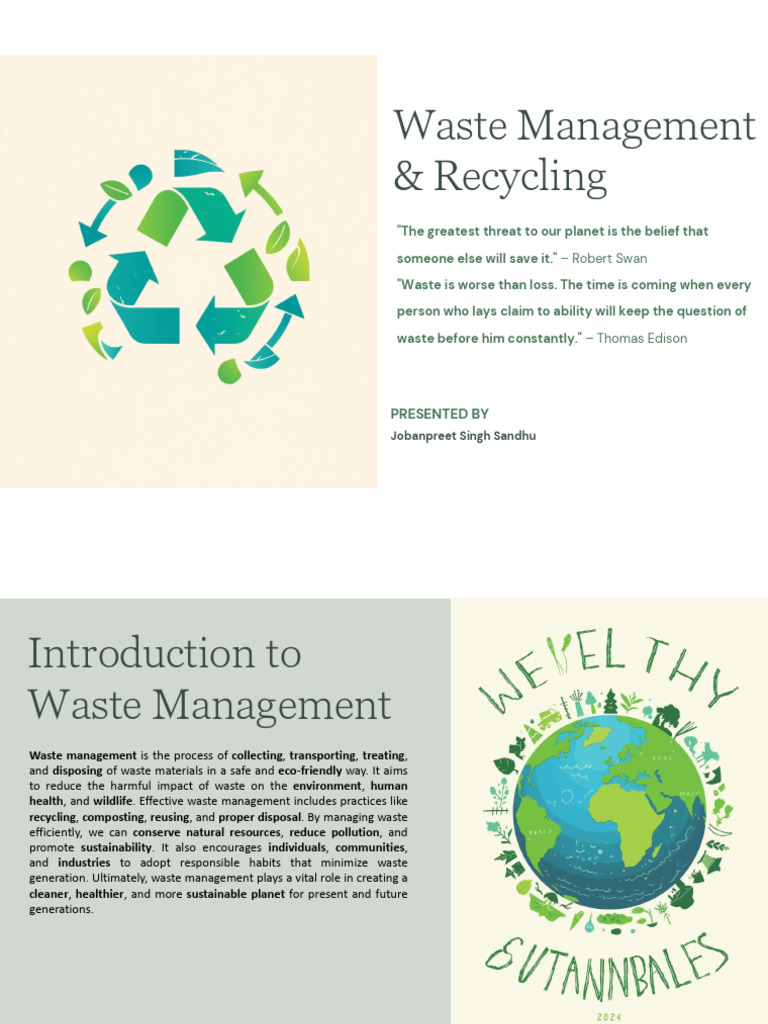 Waste Management and Recycling Guide | PDF | Waste | Recycling
