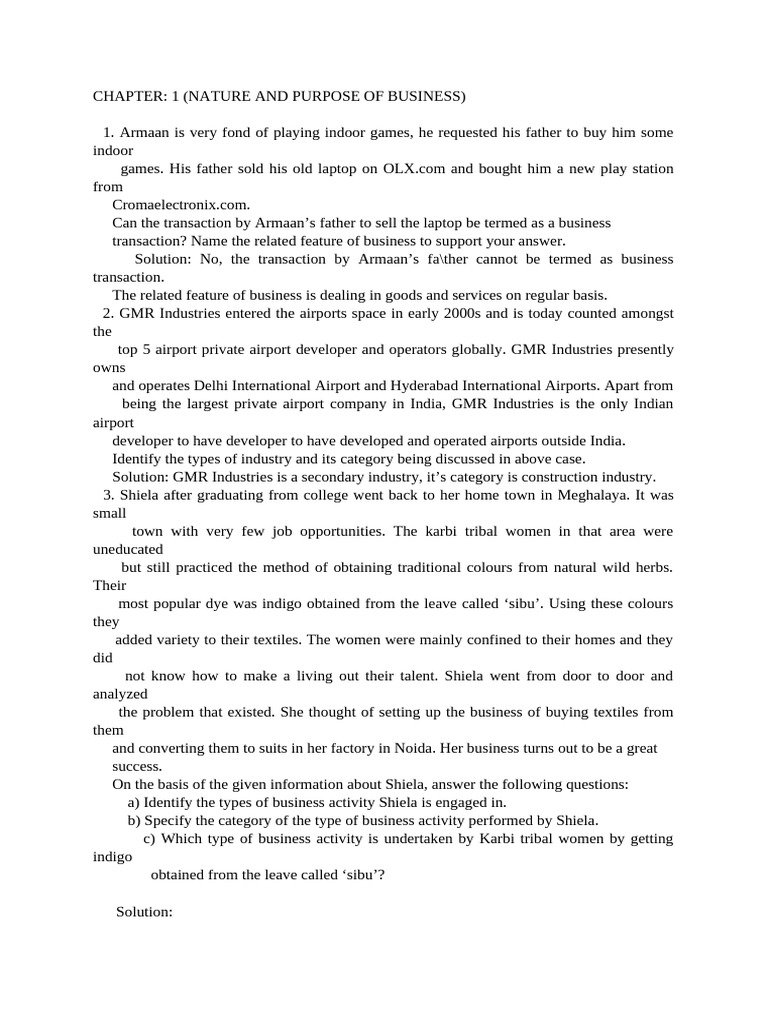 11th Case Based Questions of All Chapters | PDF | Insurance | Risk