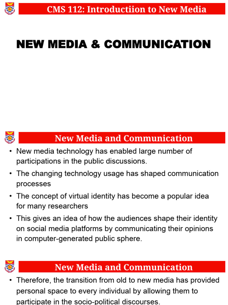 New Media and Communication | PDF | Computer Mediated Communication ...