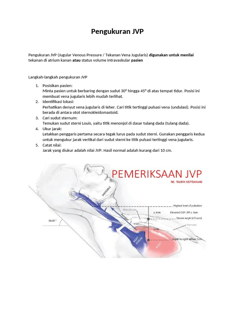 Cara Mengukur JVP dengan Tepat | PDF