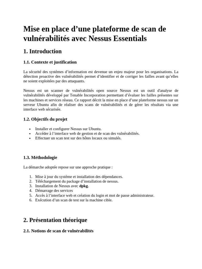 Installation de Nessus sur Ubuntu 22.04 | PDF | Internet | Internet et Web