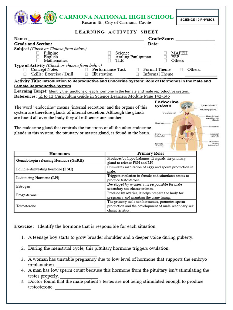 Hormones in Reproductive Systems | PDF | Luteinizing Hormone | Medical ...
