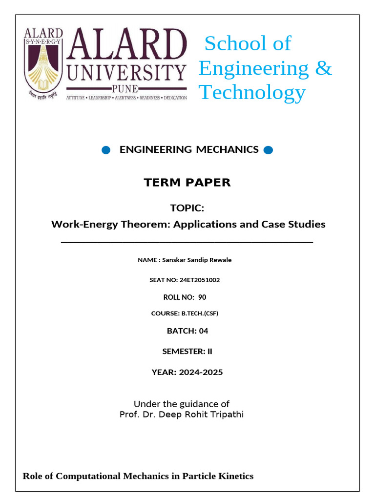 Term Paper | PDF | Computational Fluid Dynamics | Particle