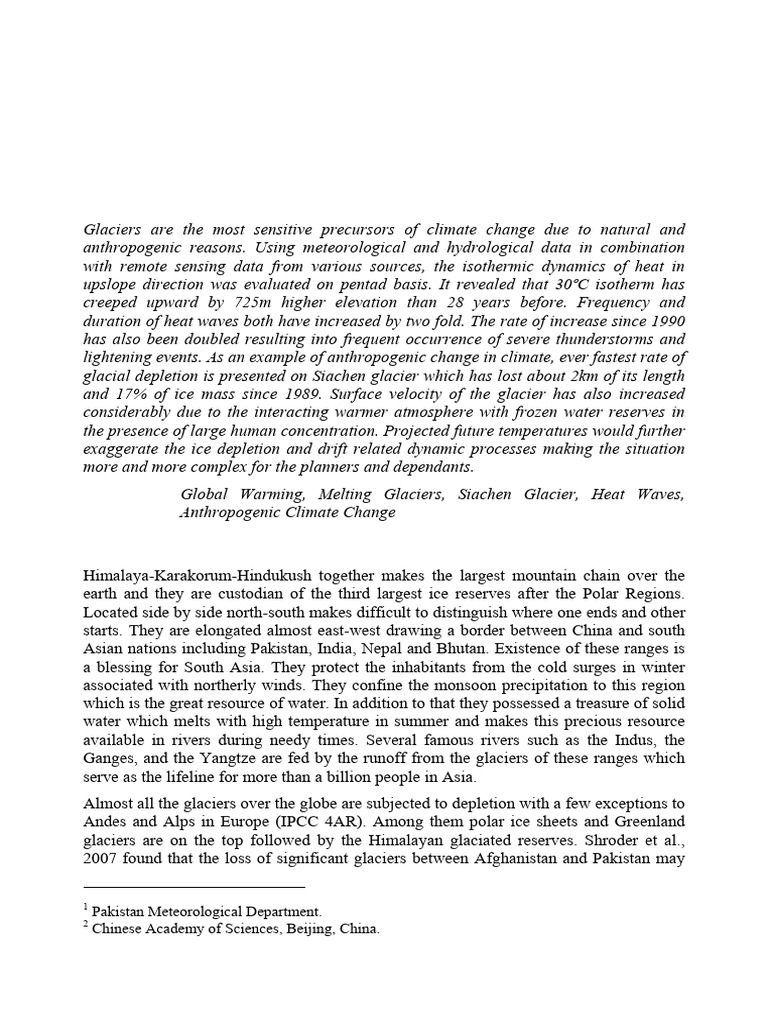 6.global Warming and Melting Glaciers Along Southern Slopes of HKH ...