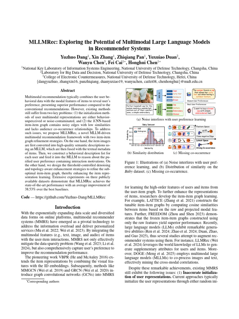 MLLMRec Exploring The Potential of Multimodal Large Language Models in ...