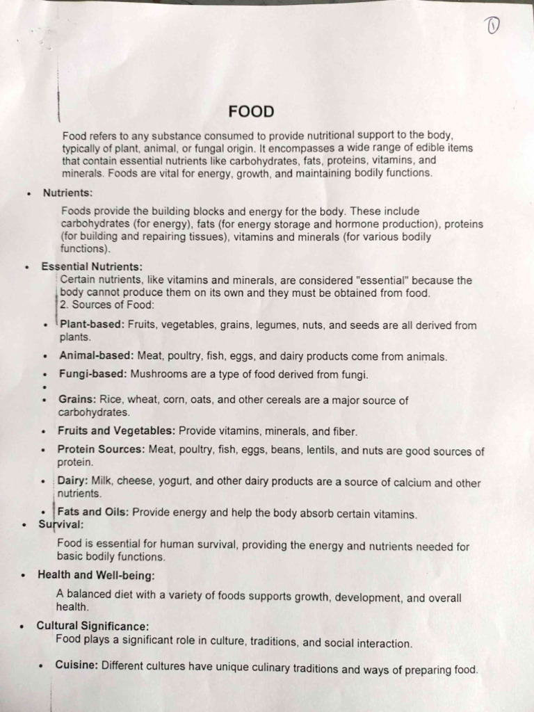 Food & Nutrition Unit 1 22-Jul-2025 11-21-53 | PDF