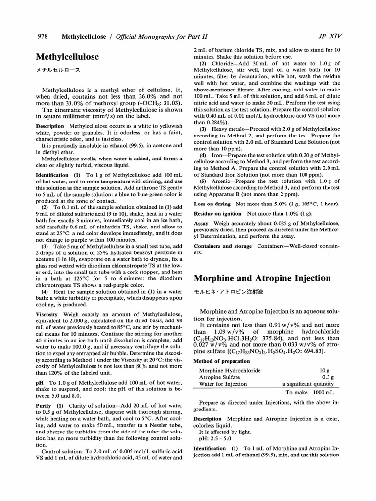 Methyl Cellulose | PDF