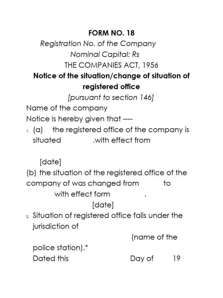 Form No. 18 | PDF