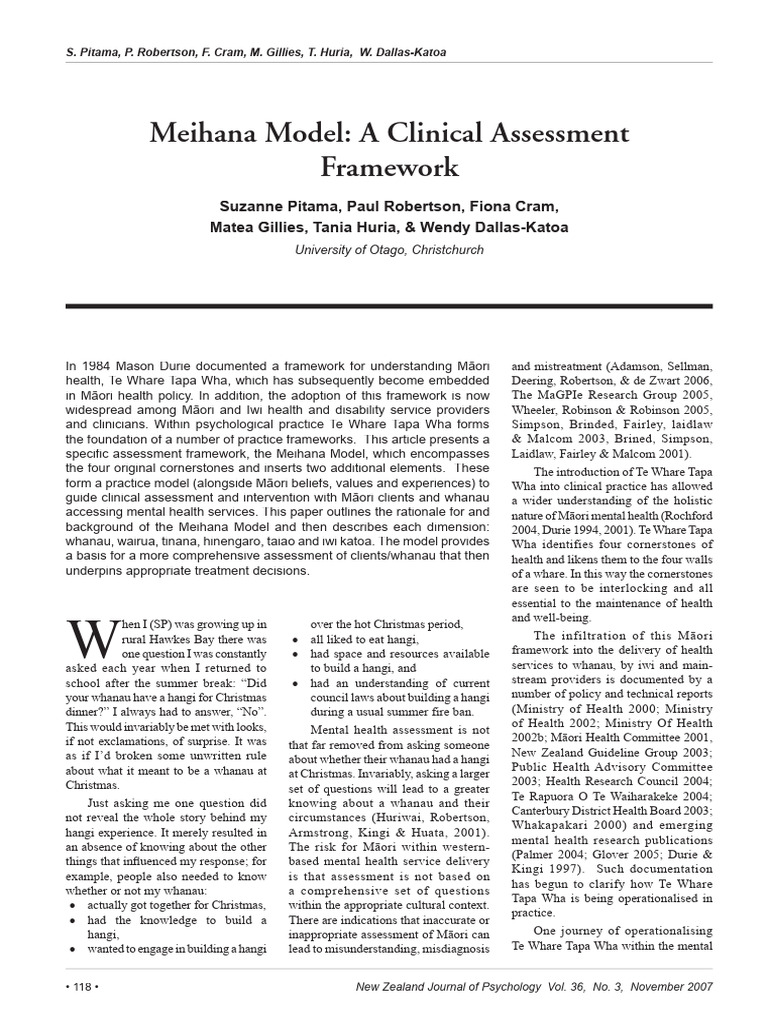 The Meihana Model | PDF | Attachment Theory | Psychology