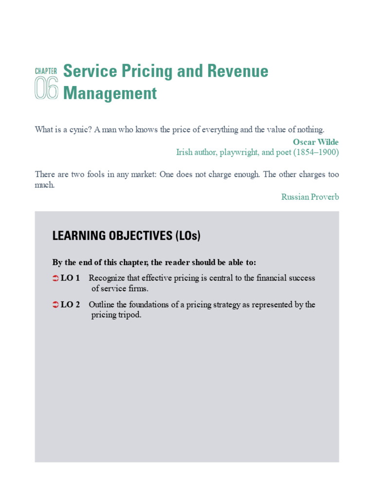 Service Pricing and Revenue Management Guide | PDF | Pricing | Price ...