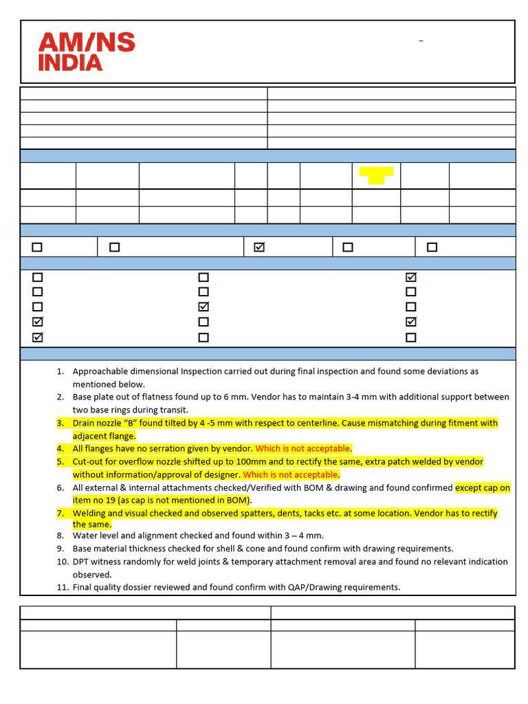 Scrubber Inspection Report Summary | PDF