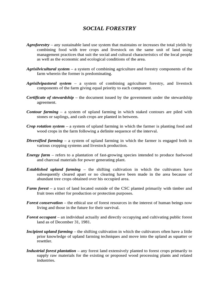 Understanding Social Forestry Systems | PDF | Agriculture | Forests