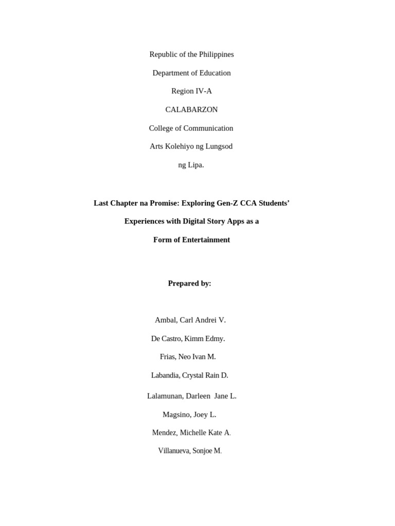2E GROUP 3 Chapter.1 | PDF | Storytelling | Narrative