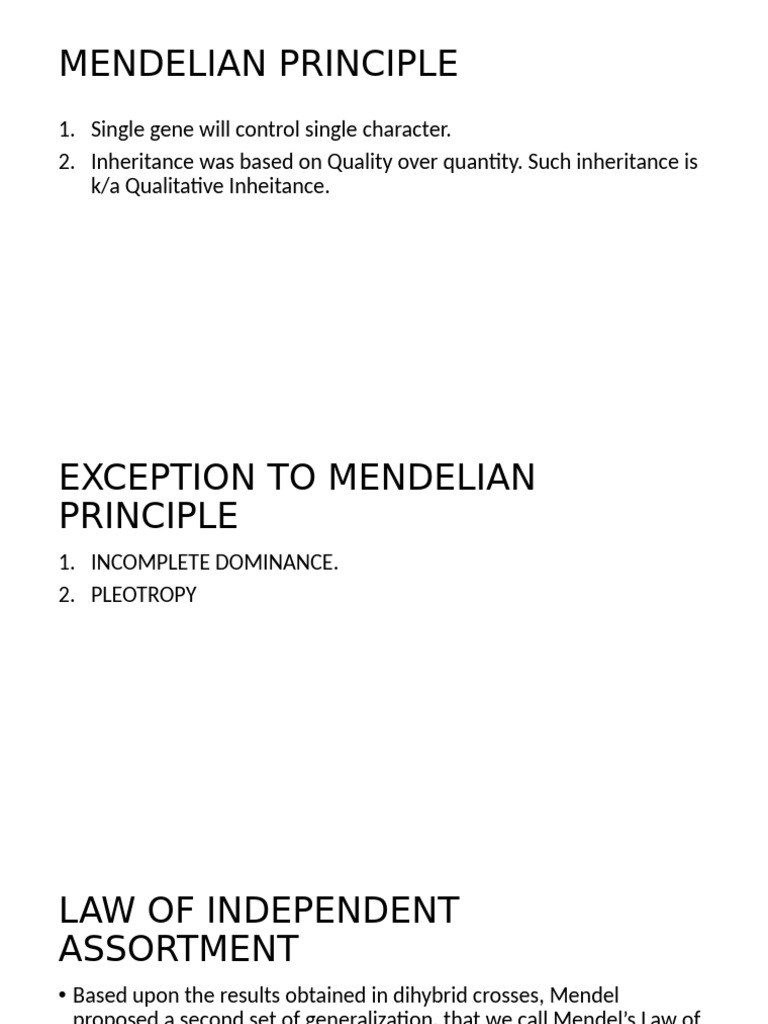 Mendelian Principle 080258 | PDF | Heredity | Genetic Linkage