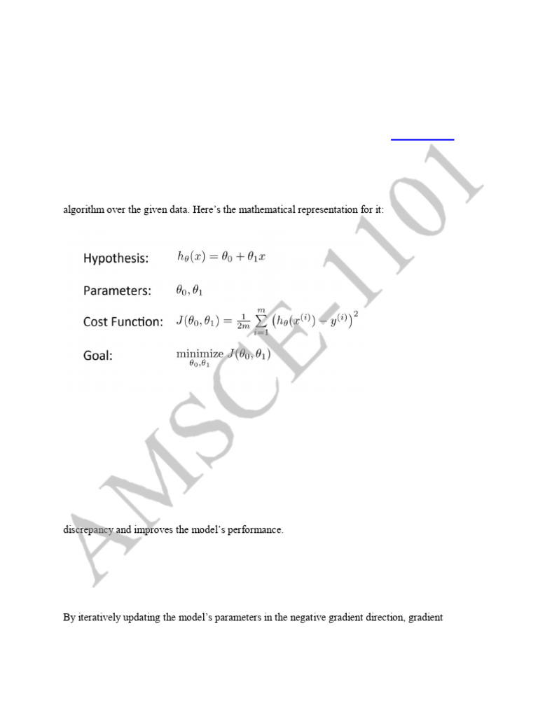 Understanding Cost Function & Gradient Descent | PDF | Mathematical ...