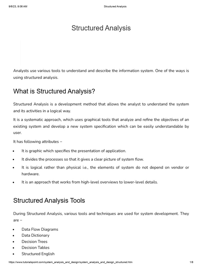 Understanding Structured Analysis Techniques | PDF | Systems ...