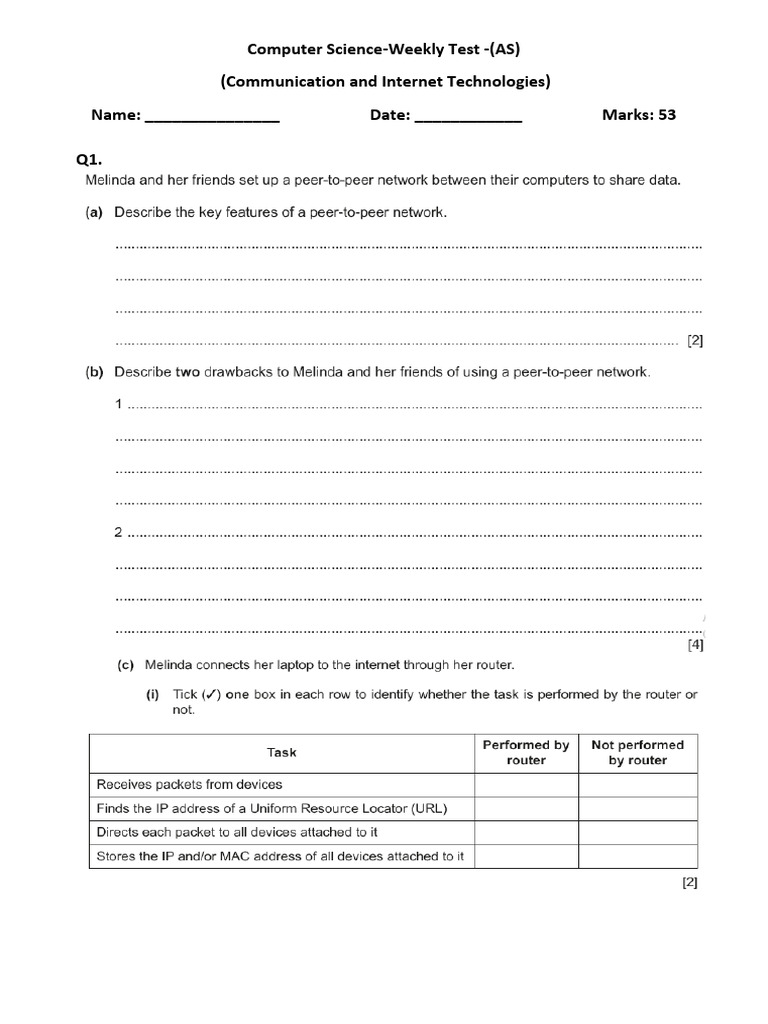 AS CS Test CH 2 | PDF