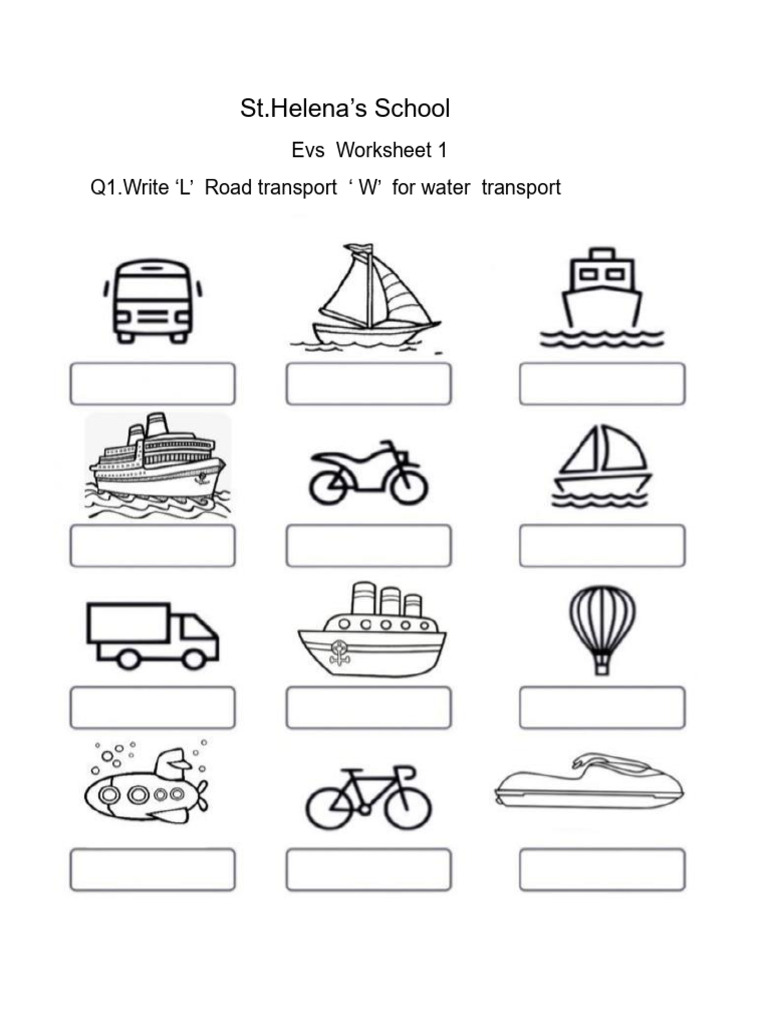 Evs Worksheet 1 LKG 24-25 | PDF