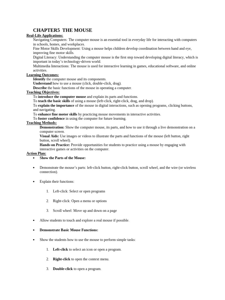 Understanding Computer Mouse Basics | PDF | Icon (Computing) | Computer ...