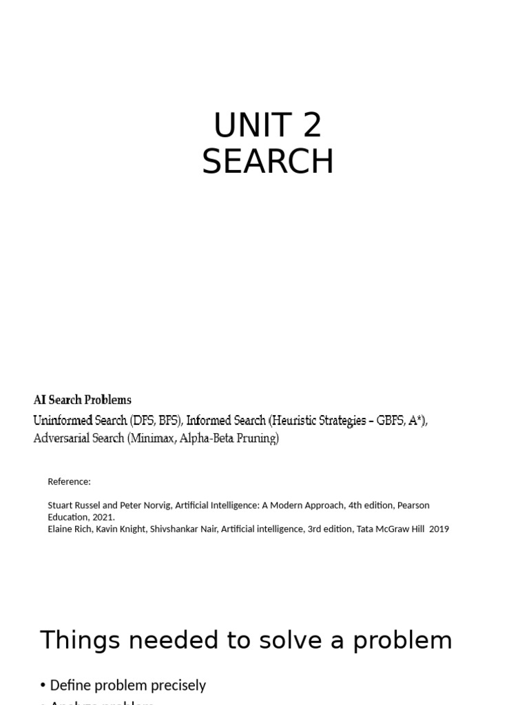 Unit 2 Search | PDF | Algorithms | Applied Mathematics