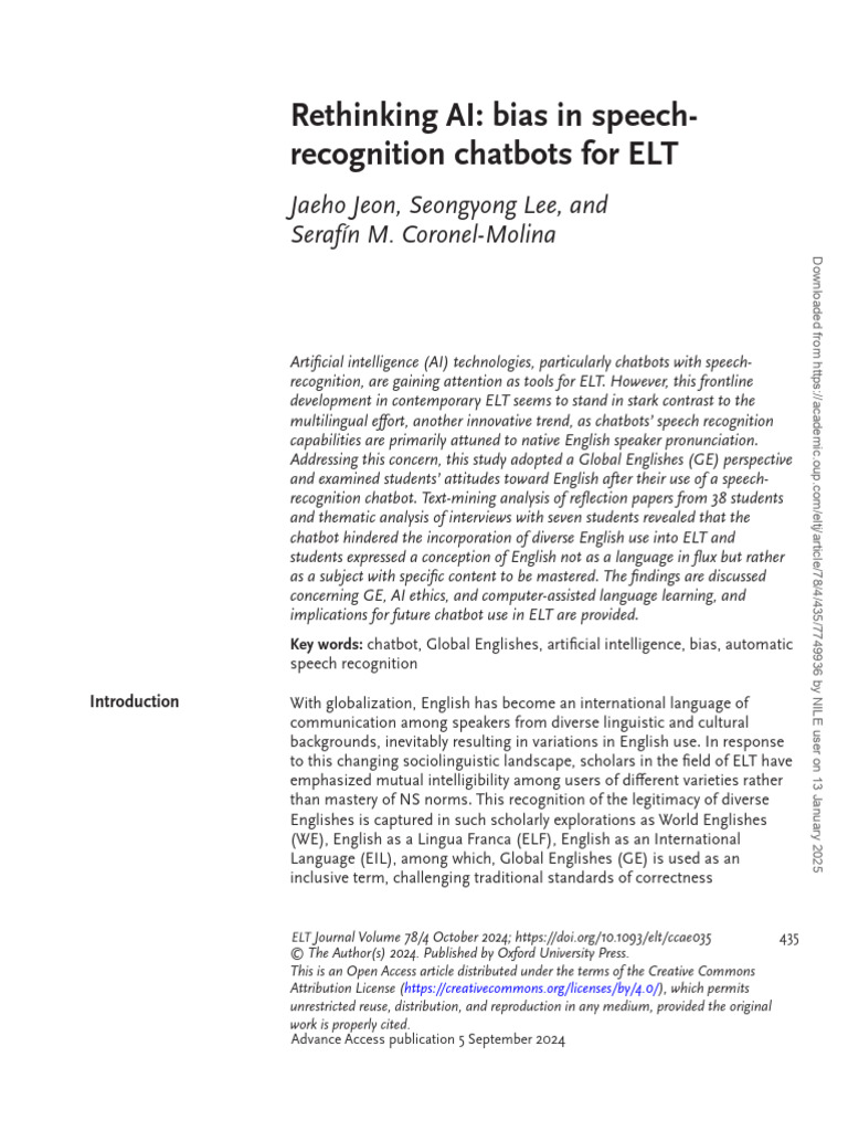 AI Bias in Speech-Recognition Chatbots | PDF | Artificial Intelligence ...