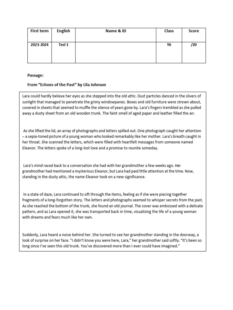 Lara's Mysterious Discovery in the Attic PDF