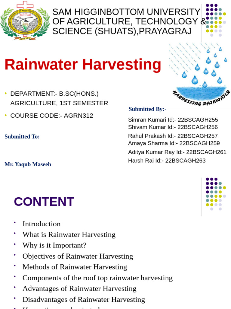 Rain Water Harvesting SKB | PDF | Surface Runoff | Groundwater