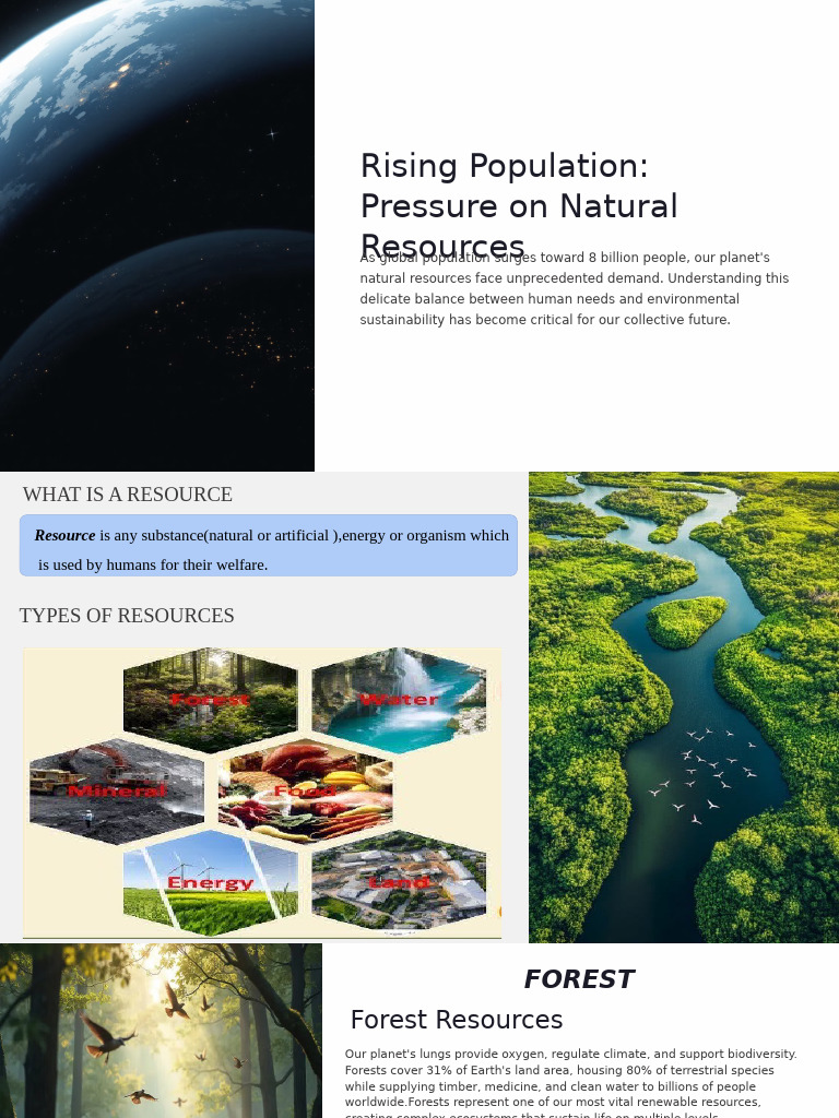 Population Growth and Resource Pressure | PDF | Renewable Energy | Water