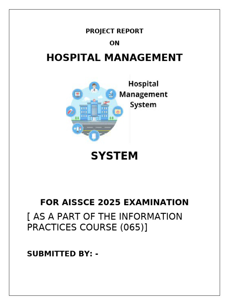Hospital Management System Project Report | PDF | My Sql | Python ...