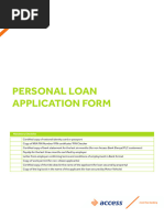 Personal Loan Application Form | PDF | Credit | Finance & Money Management