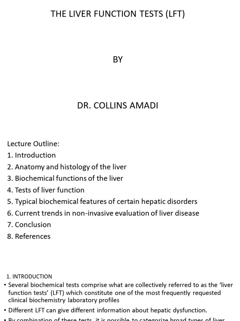 Comprehensive Liver Function Tests Guide | PDF | Liver | Alanine ...