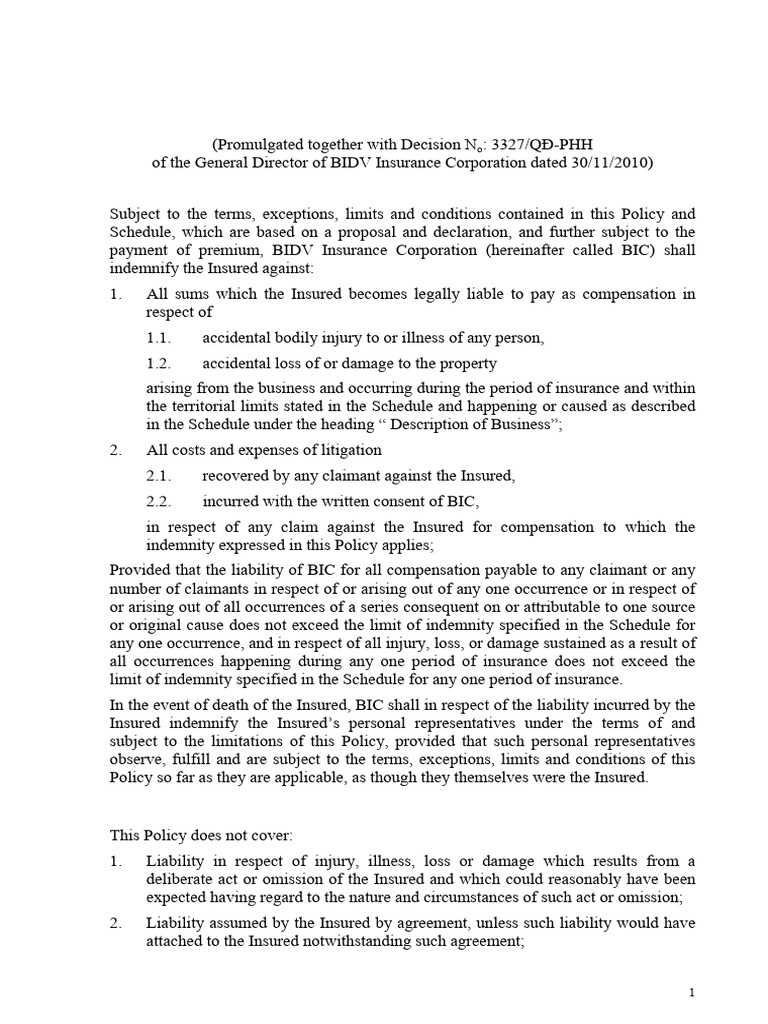Public Liability Insurance Overview | PDF | Liability Insurance | Insurance