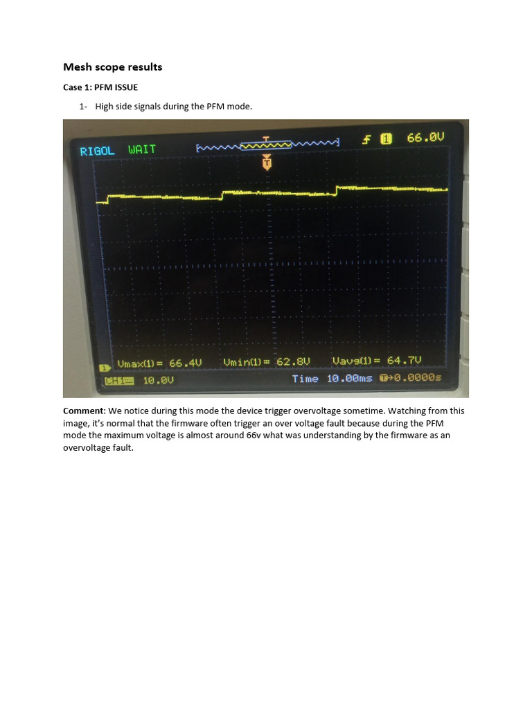 Mesh Scope Analysis: PFM & Softstart Issues | PDF