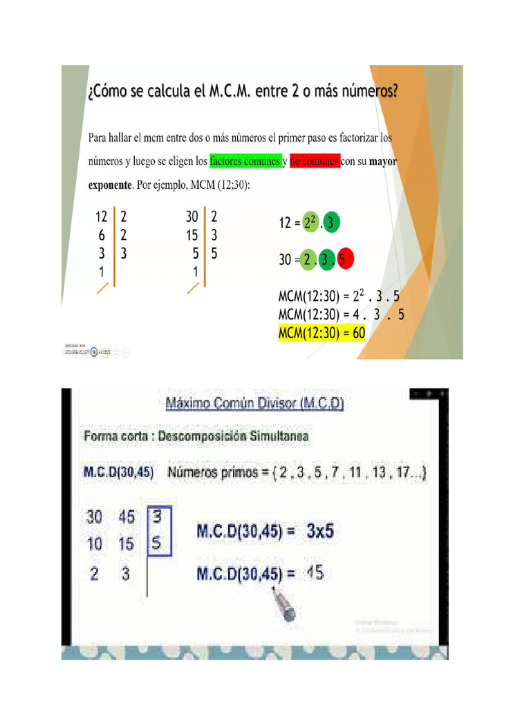 MCM y MCD | PDF