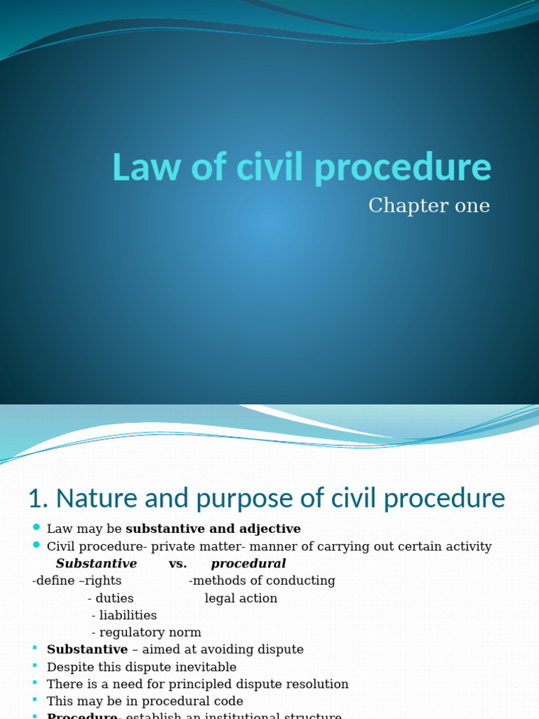 Understanding Civil Procedure Law | PDF | Lawsuit | Joinder