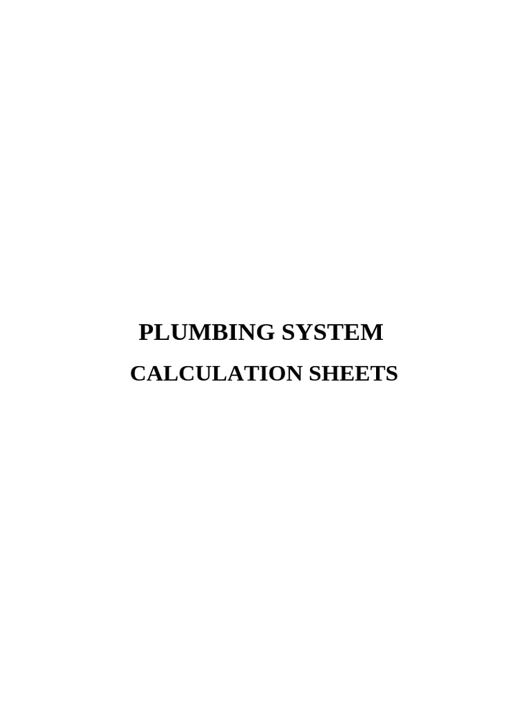 MEP - Domestic Water Pumps & Tanks Calculation | PDF | Tap (Valve ...