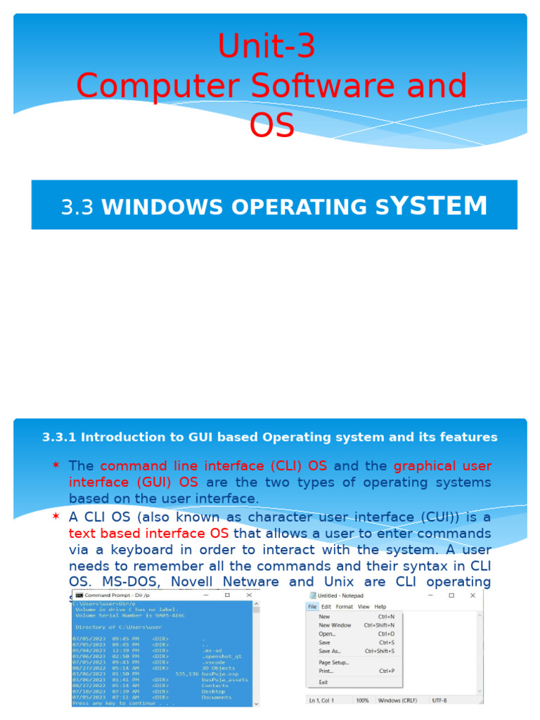 Windows OS: GUI Features & File Management | PDF | Graphical User ...