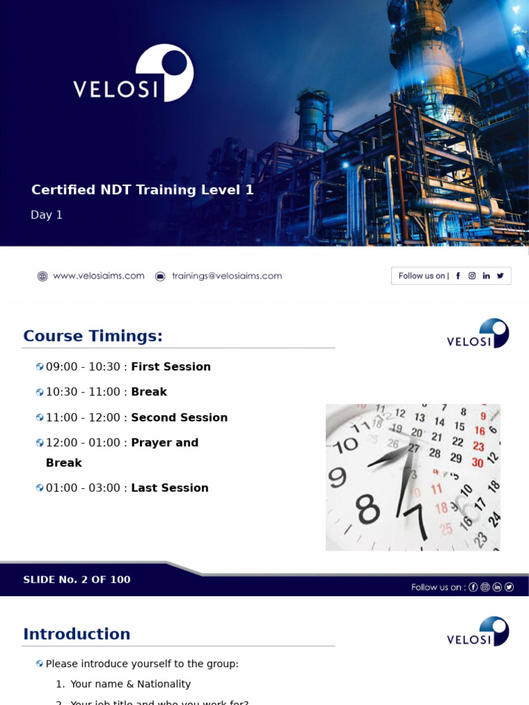 Certified NDT Level 1 Training Overview | PDF