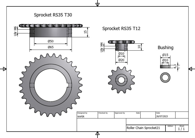 Roller Chain Sprocket Specifications | PDF