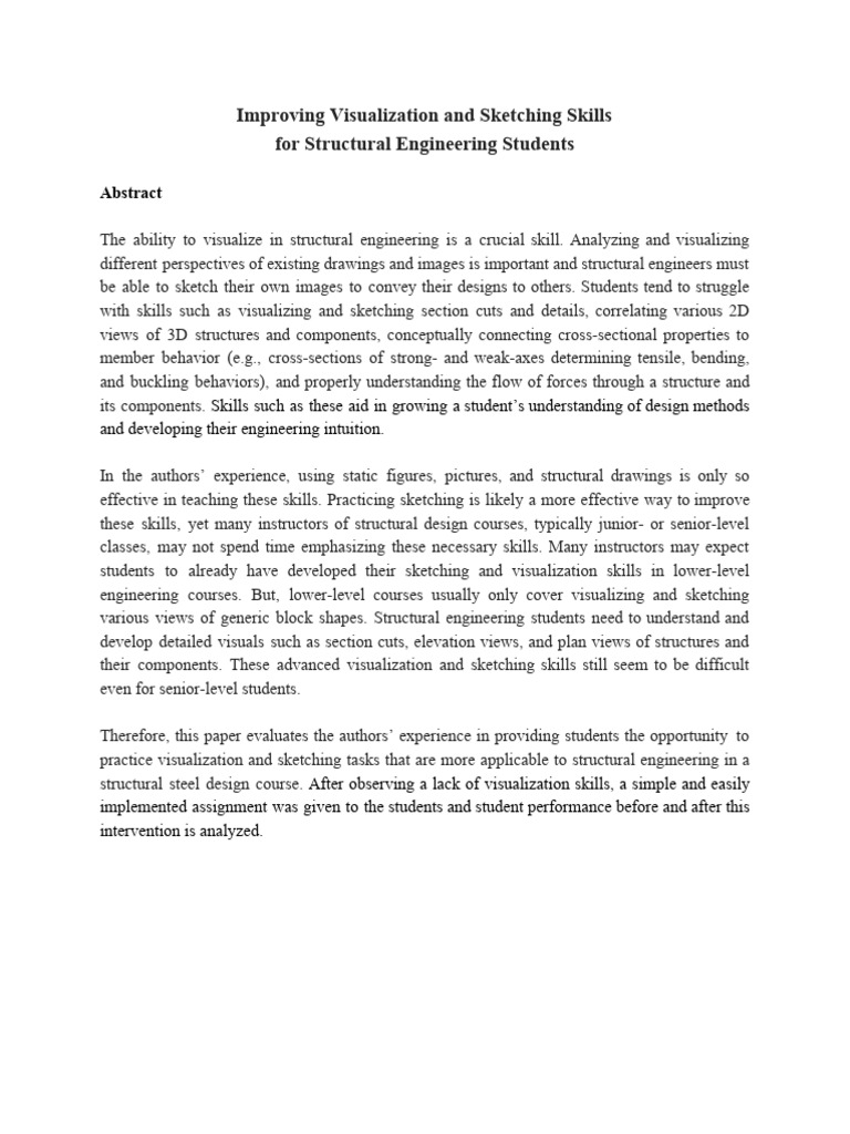 Enhancing Visualization Skills in Structural Engineering | PDF ...