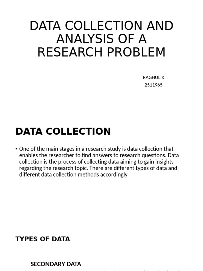 Data Collection and Analysis Methods | PDF | Statistics | Data