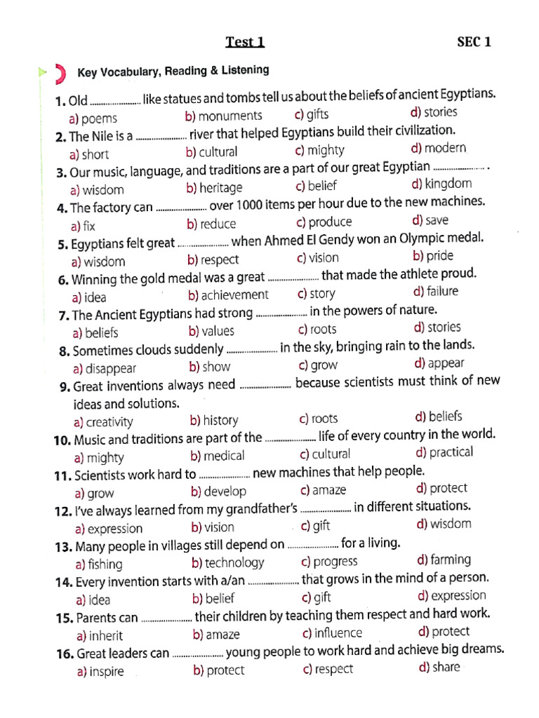 Test 1 SEC 1 | PDF