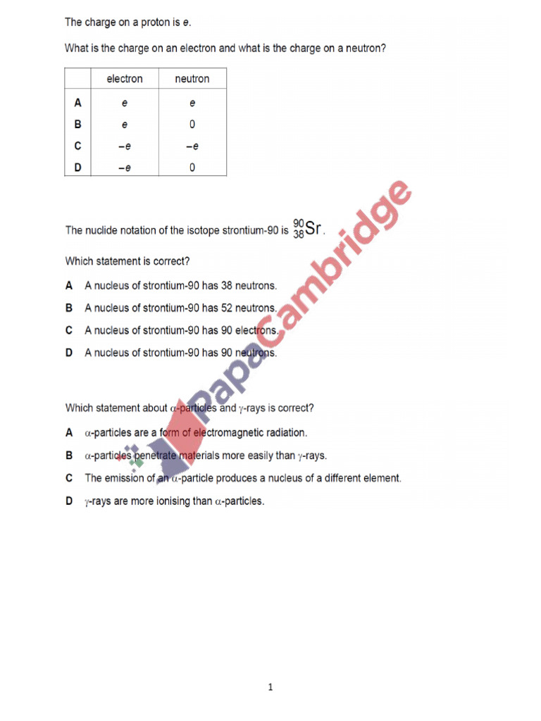 2021 J Radioactivity Igcse 0625 | PDF | Chess | Chess Theory