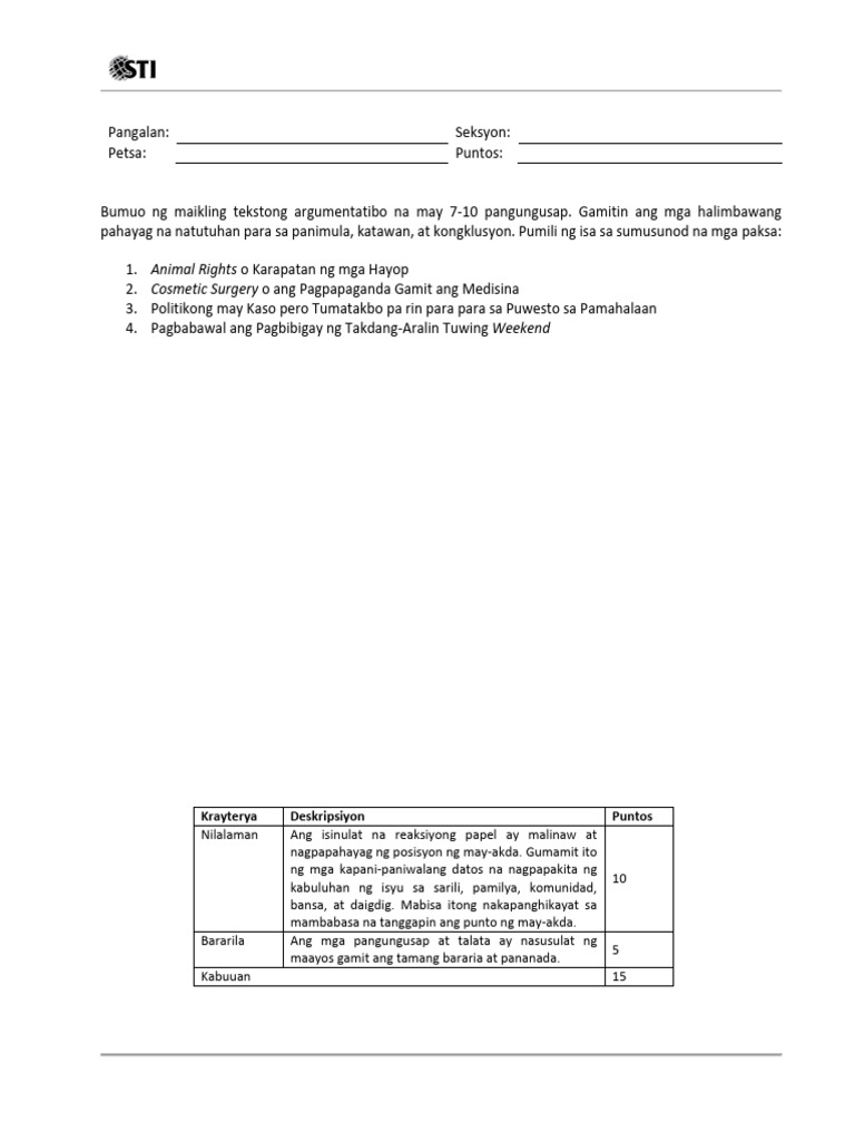 06 Worksheet 1 | PDF