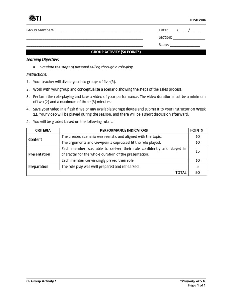 05 Group Activity 1 | PDF