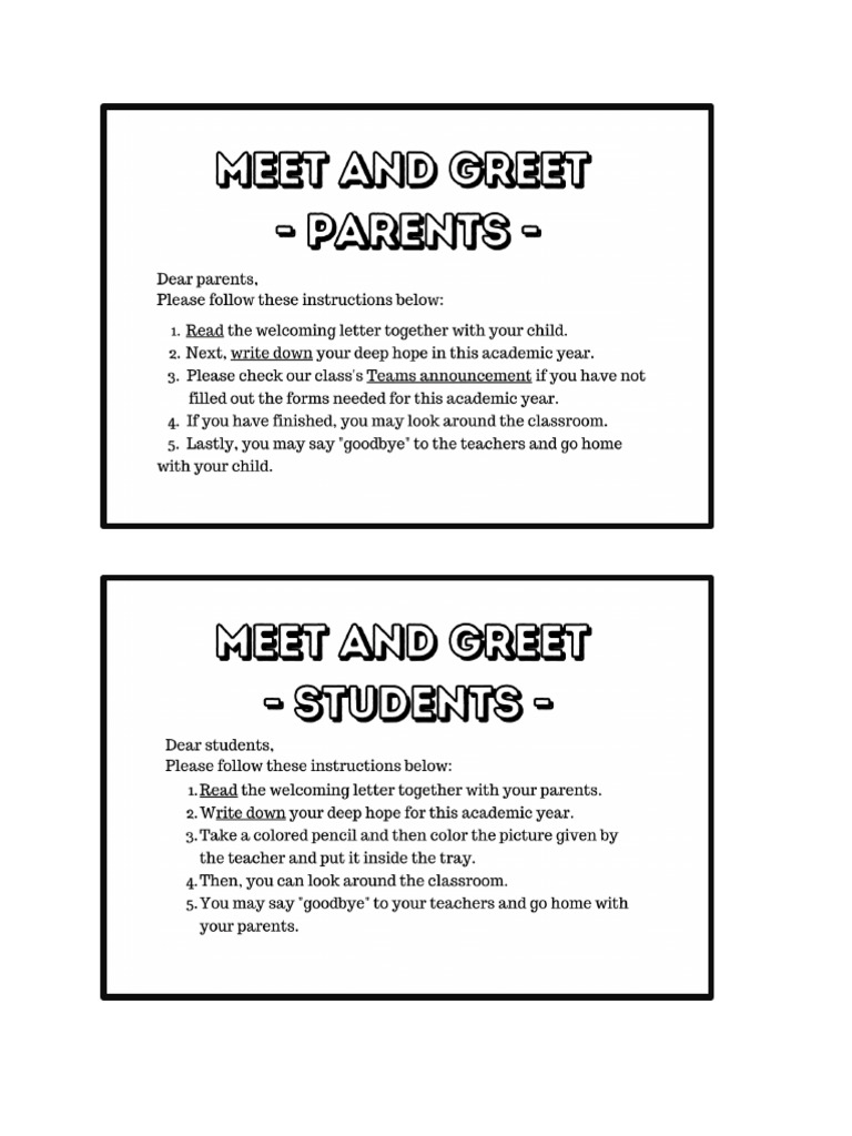 Meet N Greet | PDF