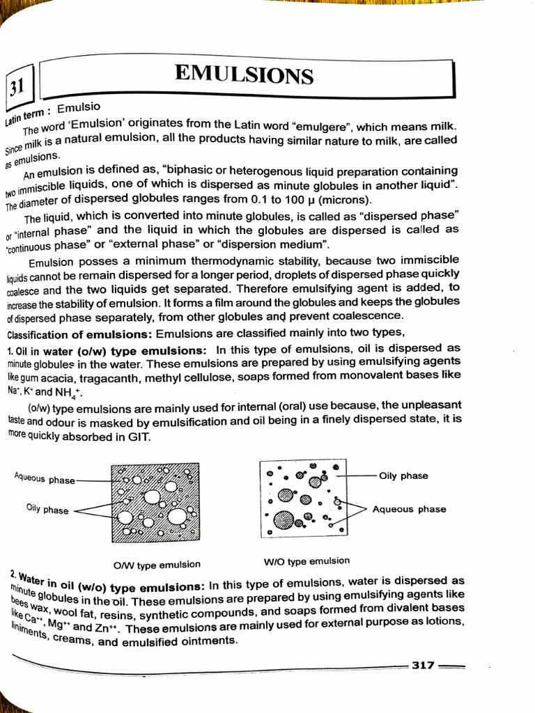 Emulsion Pdf Emulsion Chemistry